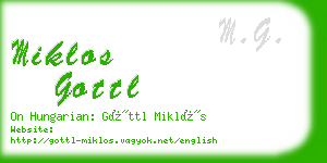 miklos gottl business card